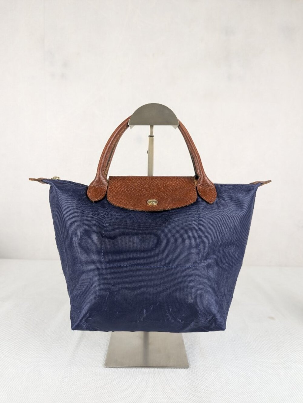 AUTHENTIC Longchamp Blue Nylon Tote Bag Le Pliage | Used Travel Work Bag